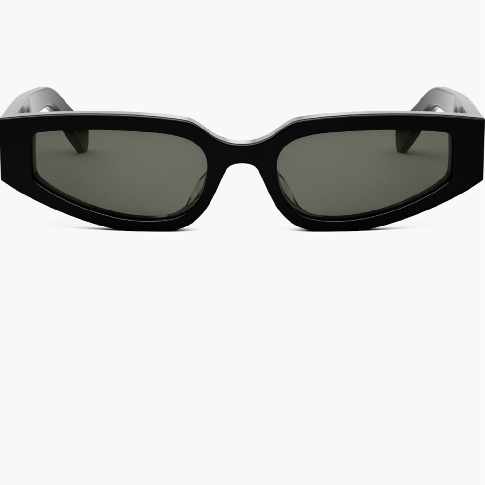 Celine Black Sunglasses with Slim Design and Dark Lenses